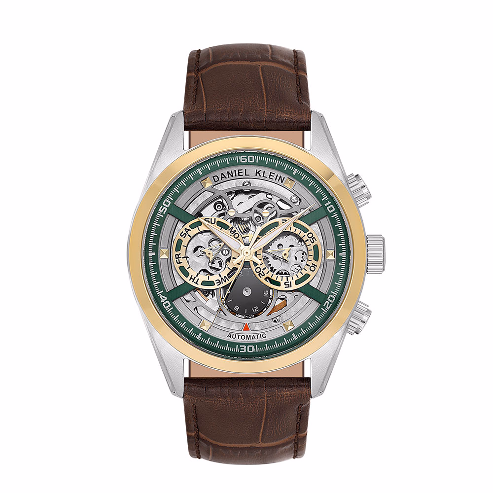 Daniel Klein Skeleton - Ceas Barbatesc Automatic Cafeniu DK.1.14016.4