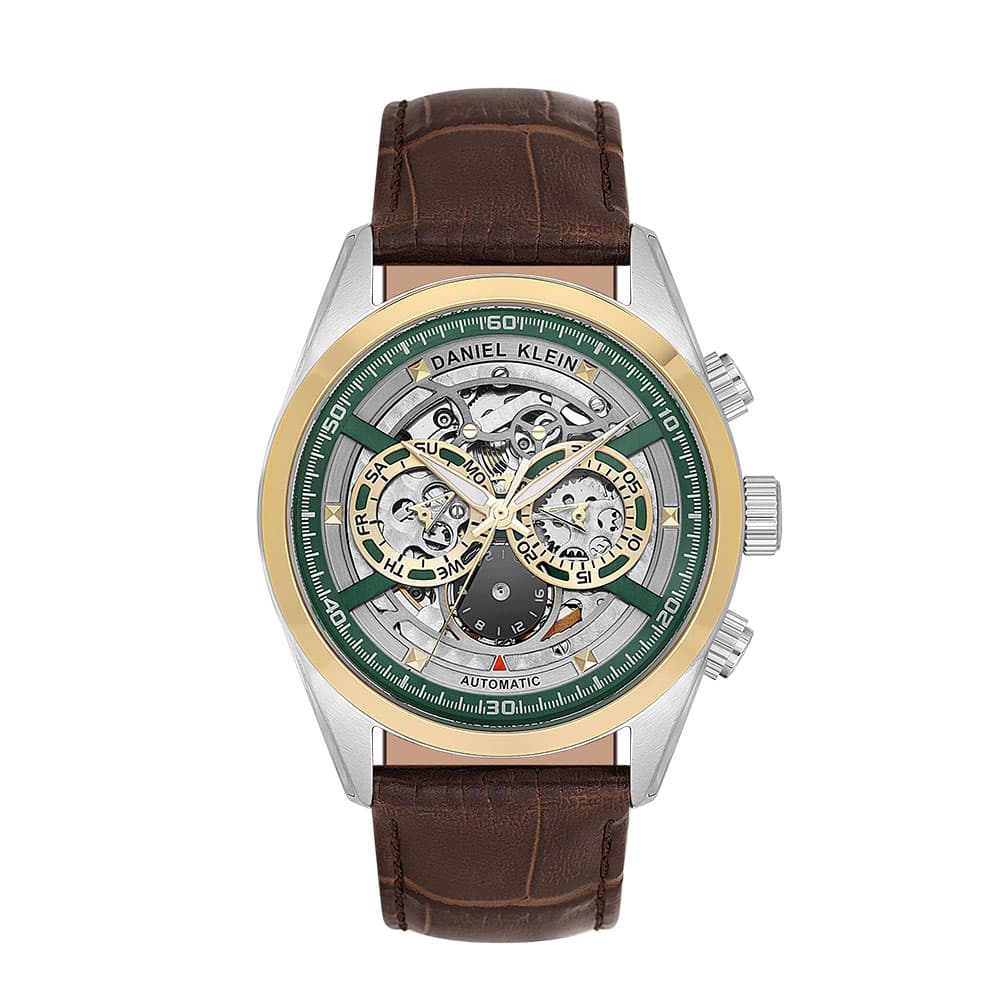 Daniel Klein Skeleton - Ceas Barbatesc Automatic Cafeniu DK.1.14016.4