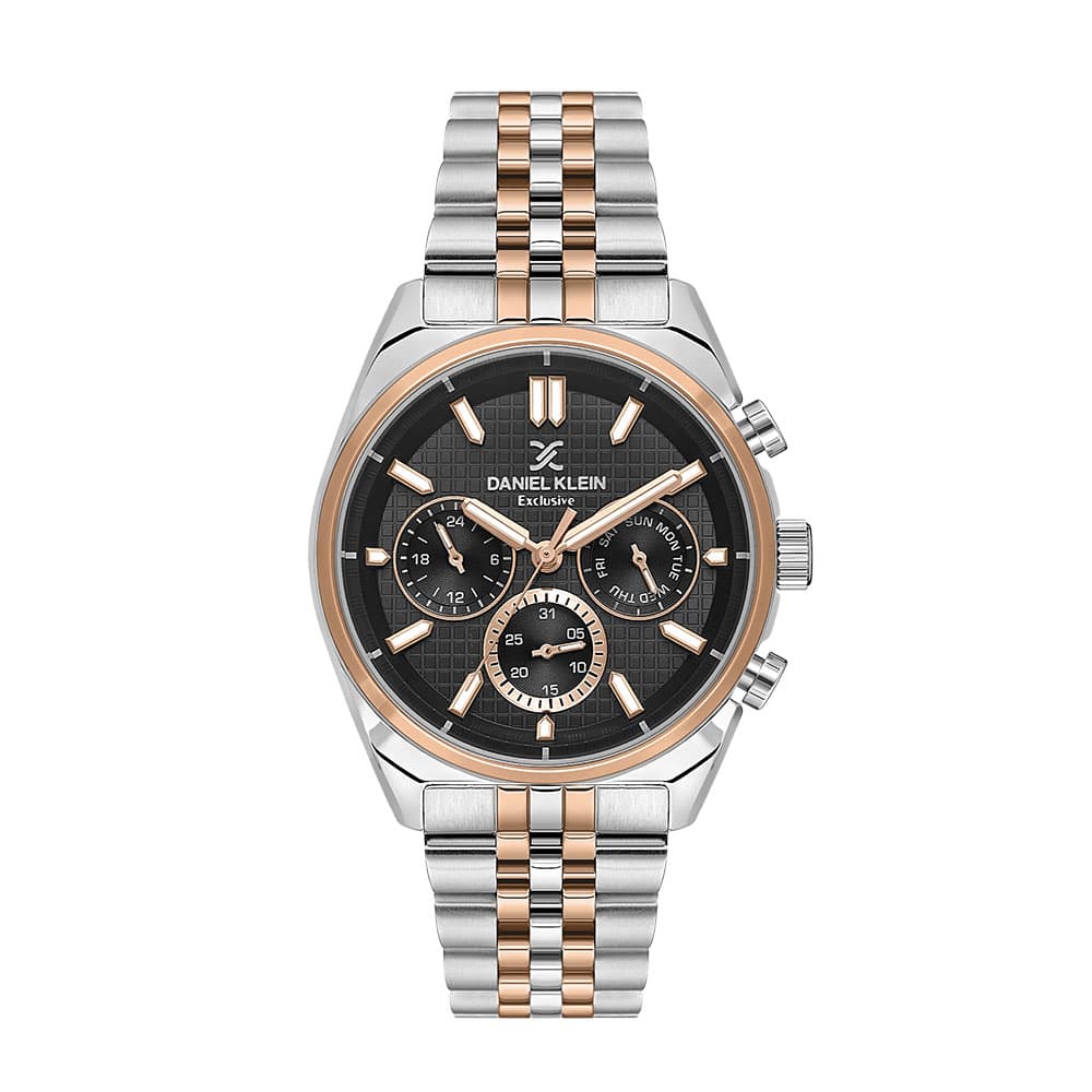 Daniel Klein Exclusive - Ceas Barbatesc Quartz Auriu Rose DK.1.13890.4