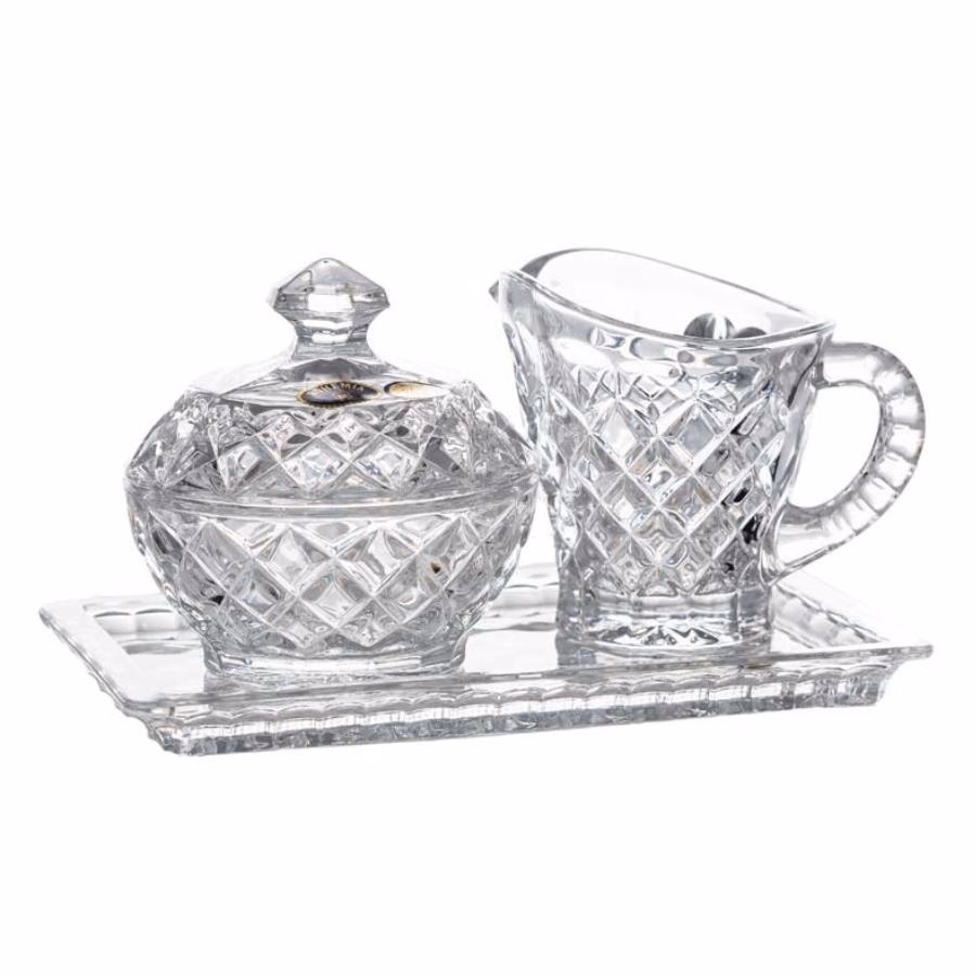 Set servire cafea cristal Bohemia 4 piese