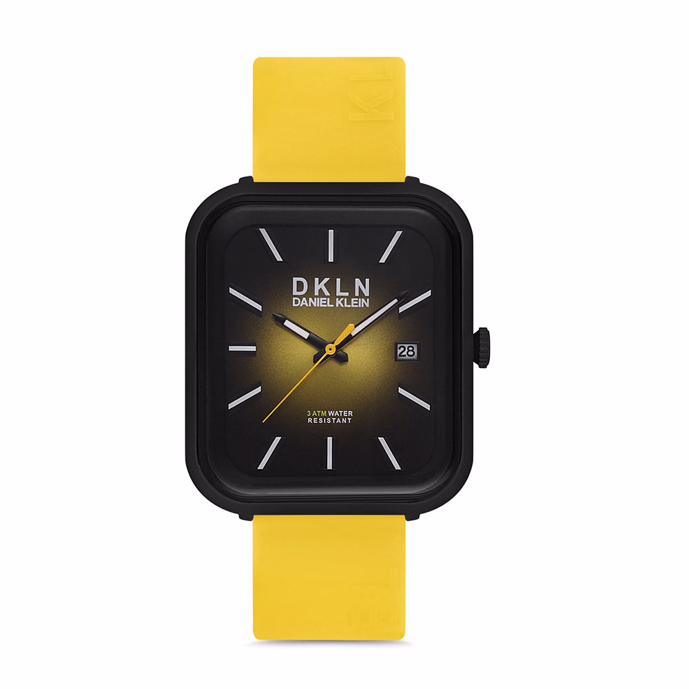 Daniel Klein Dkln - Ceas Barbatesc Quartz Galben DK.1.12717.7