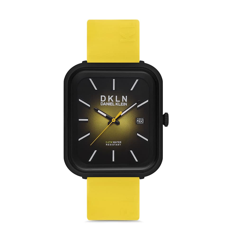 Daniel Klein Dkln - Ceas Barbatesc Quartz Galben DK.1.12717.7