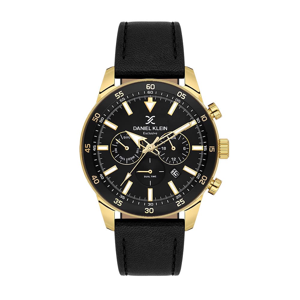 Daniel Klein Exclusive - Ceas Barbatesc Quartz Negru DK.1.14255-3