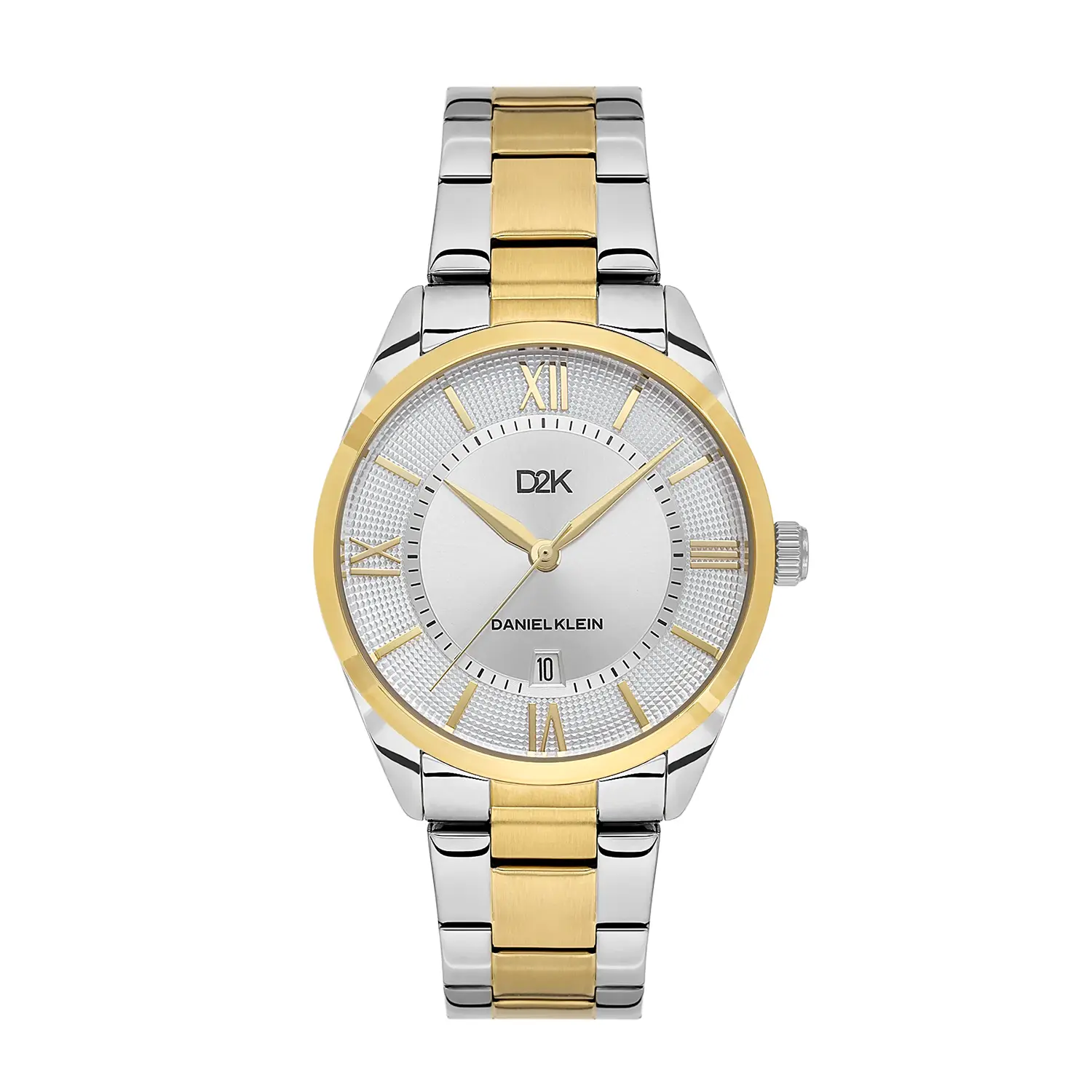 Daniel Klein D2K DK.6.14452-6 - Ceas barbatesc quartz auriu si argintiu
