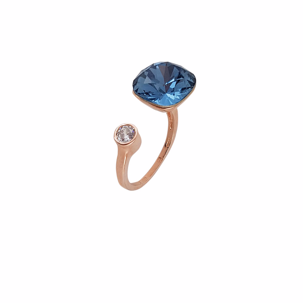 Inel argint reglabil Mystical Blue