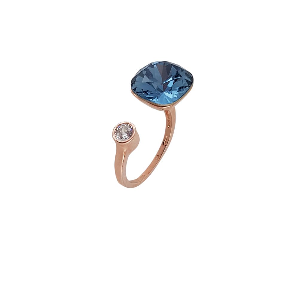 Inel argint reglabil Mystical Blue