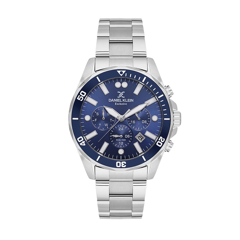Daniel Klein Exclusive - Ceas Barbatesc Quartz Argintiu DK.1.14067.2