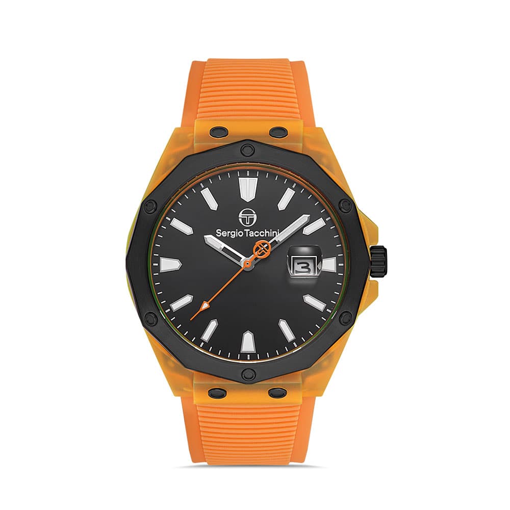 Sergio Tacchini Streamline - Ceas Barbatesc Quartz Portocaliu ST.1.10197.6