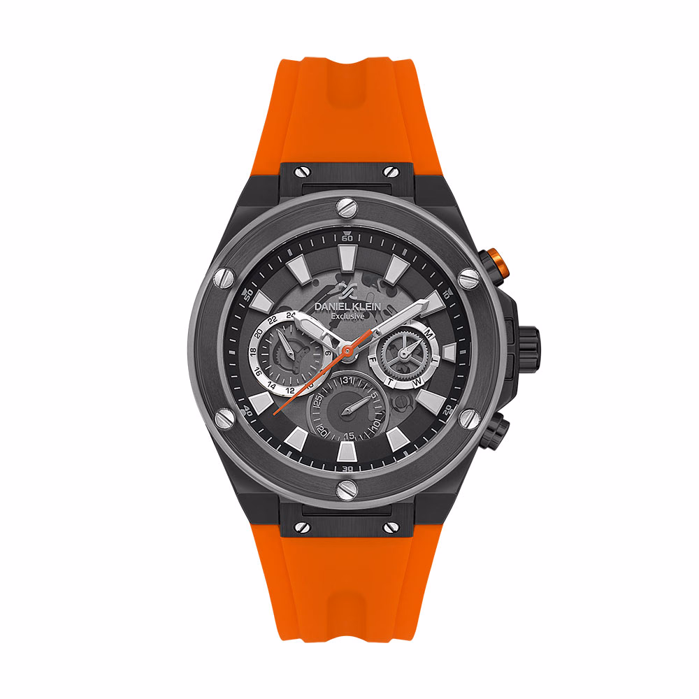 Daniel Klein Exclusive - Ceas Barbatesc Quartz Portocaliu DK.1.13889.6