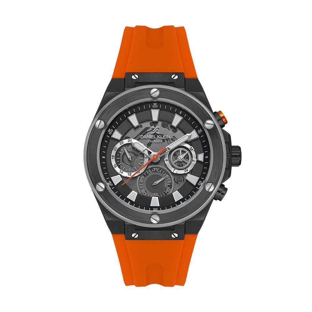 Daniel Klein Exclusive - Ceas Barbatesc Quartz Portocaliu DK.1.13889.6