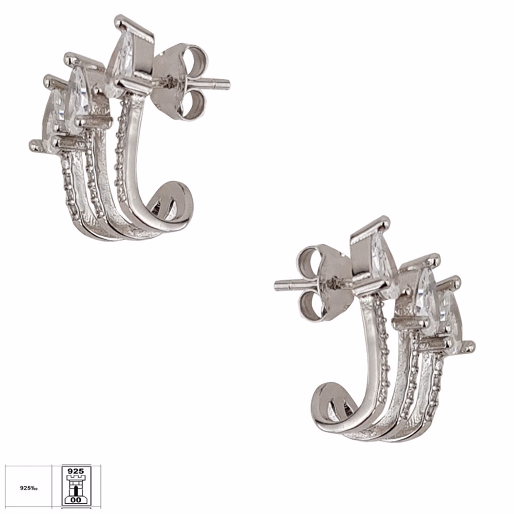 Cercei eleganti zirconii Stud