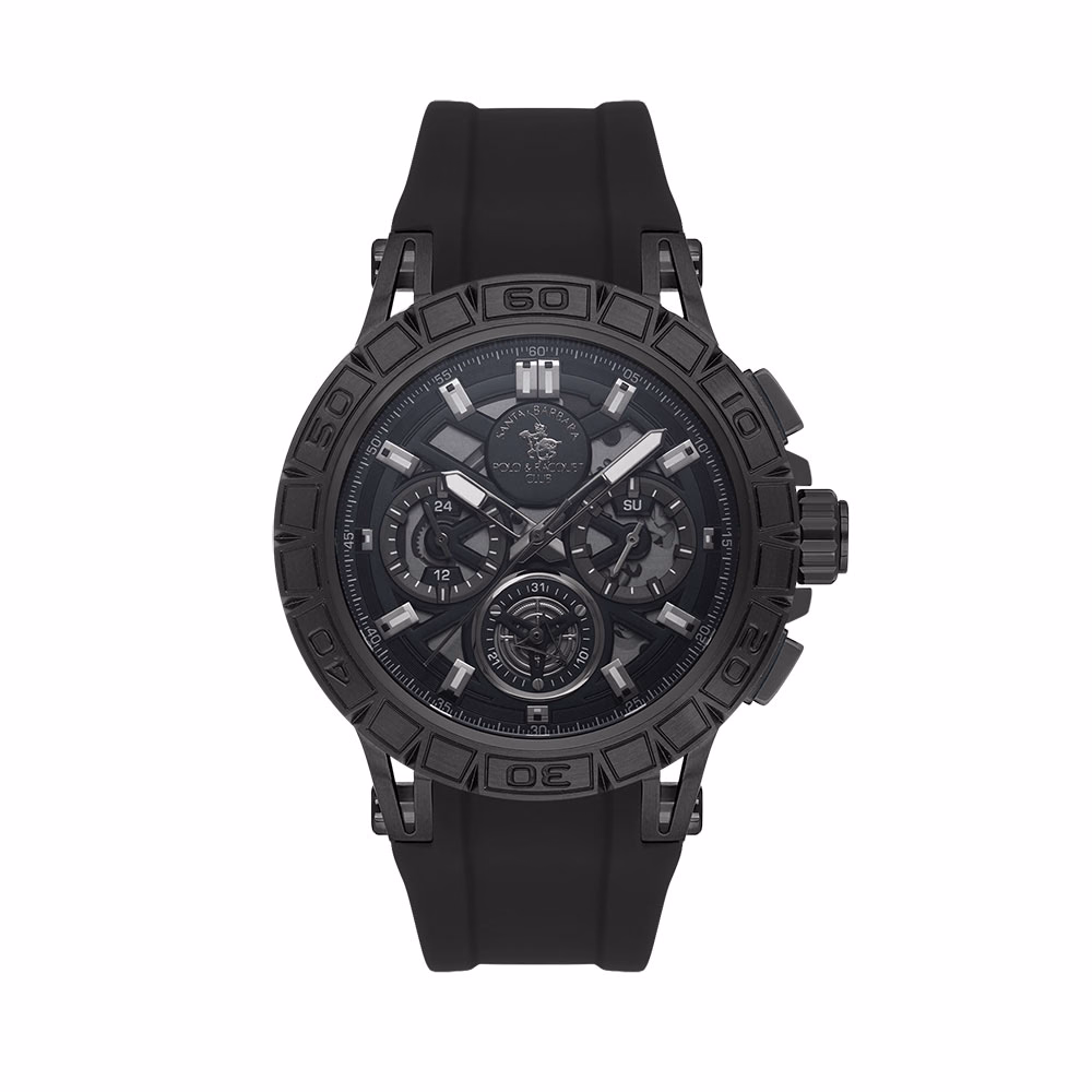Santa Barbara Polo Prive - Ceas Barbatesc Quartz Negru SB.5.10004.5