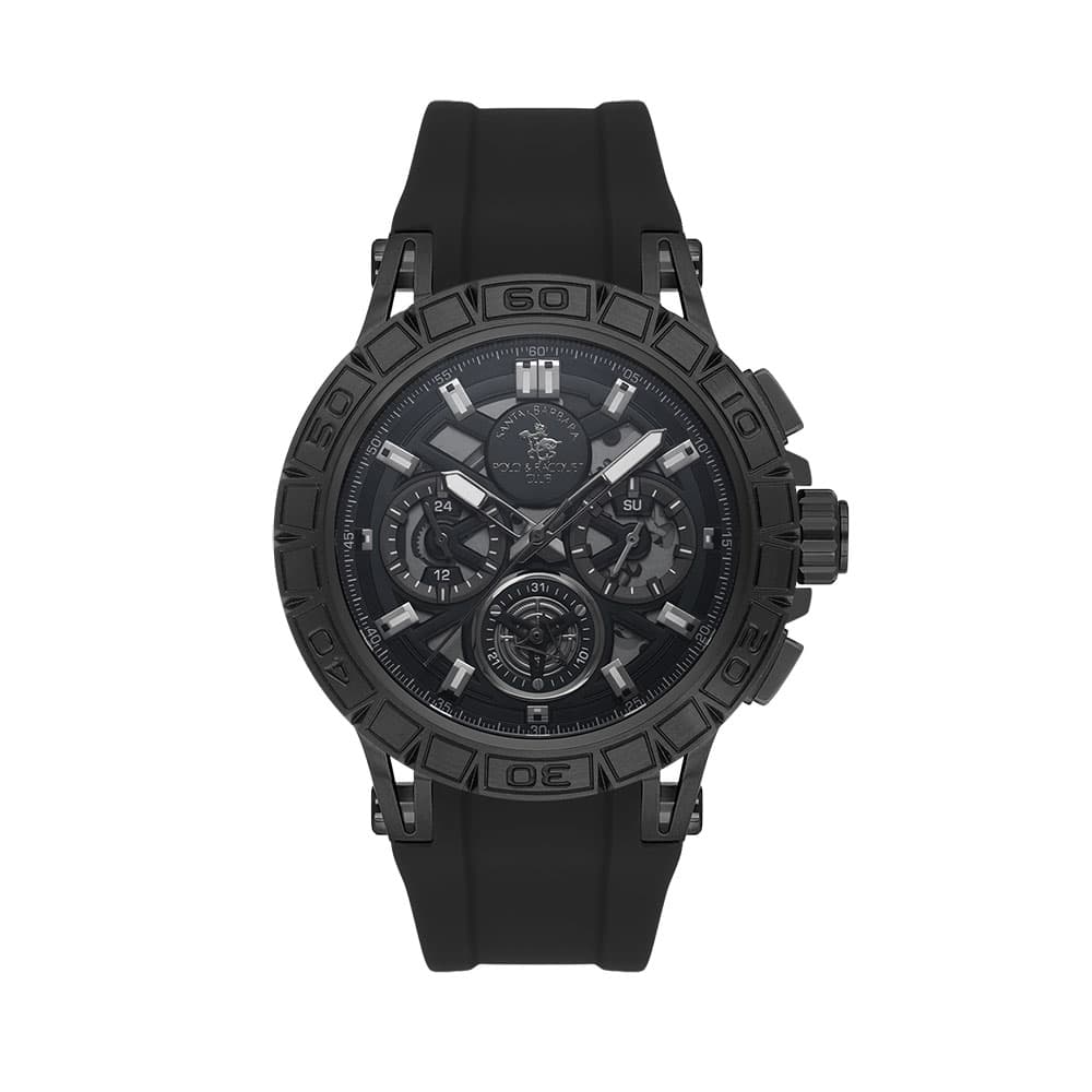 Santa Barbara Polo Prive - Ceas Barbatesc Quartz Negru SB.5.10004.5