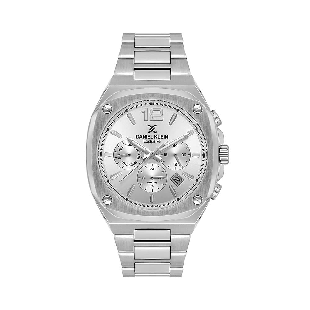 Daniel Klein Exclusive - Ceas Barbatesc Quartz Argintiu DK.1.14215.1