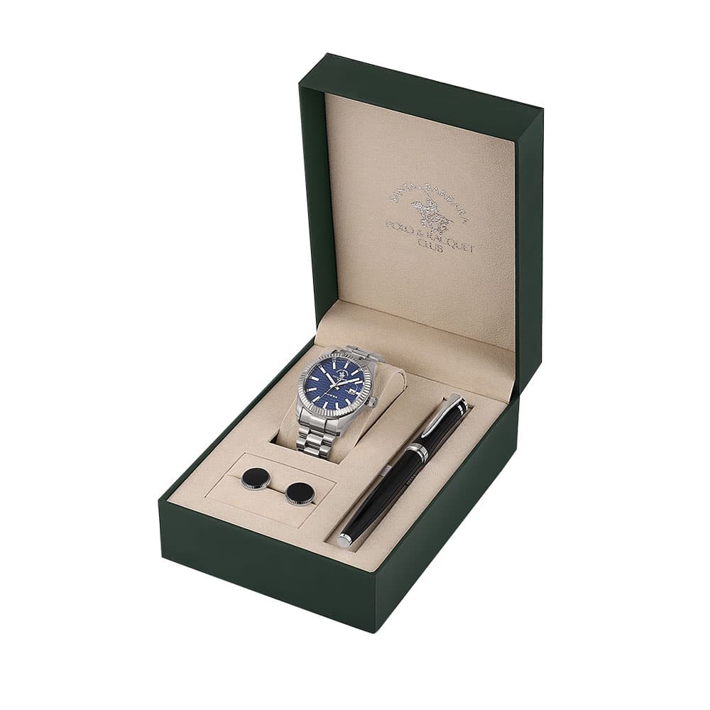 Santa Barbara Polo Legend - Ceas Barbatesc Quartz Argintiu SB.1.10646.3
