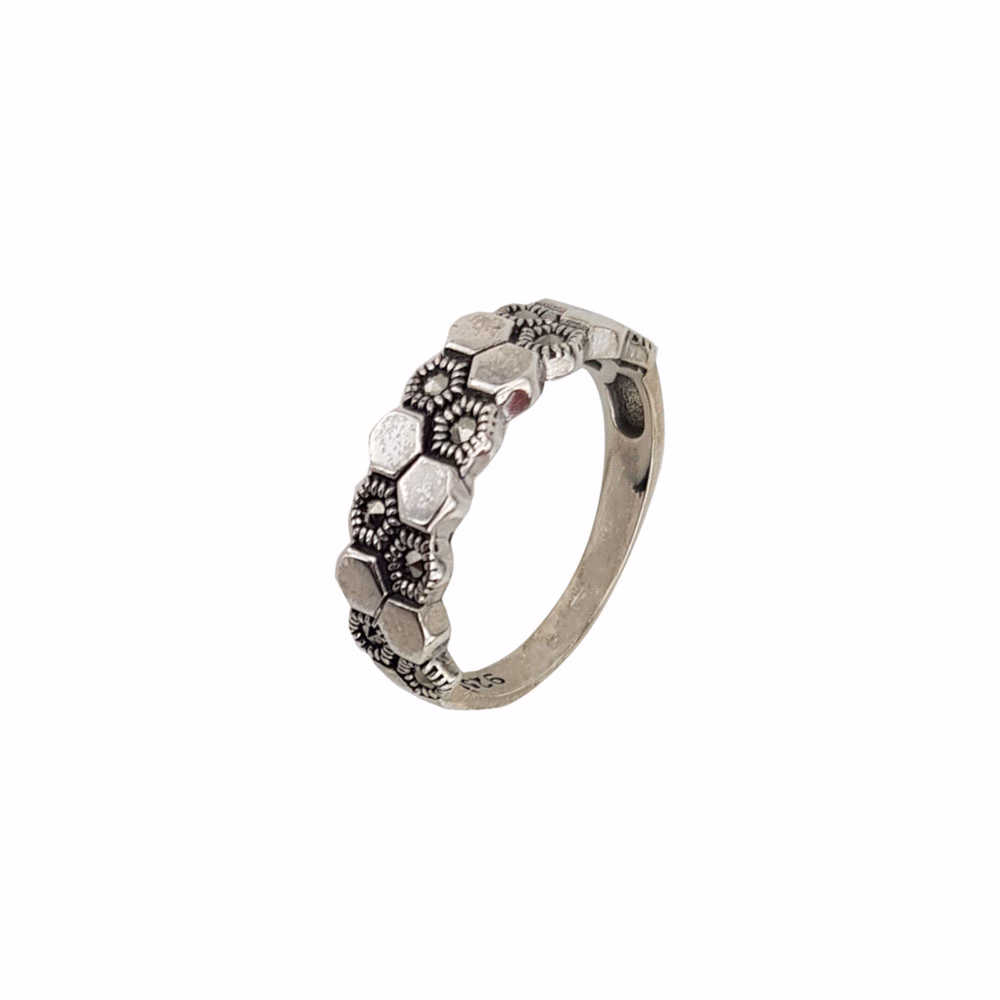 Inel argint model fagure marcasite Maura marimea 56