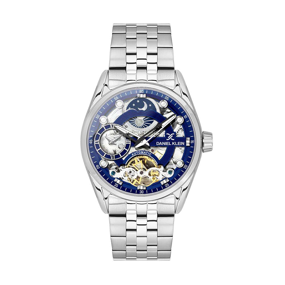 Daniel Klein Skeleton - Ceas Barbatesc Automatic Argintiu DK.1.13855.3