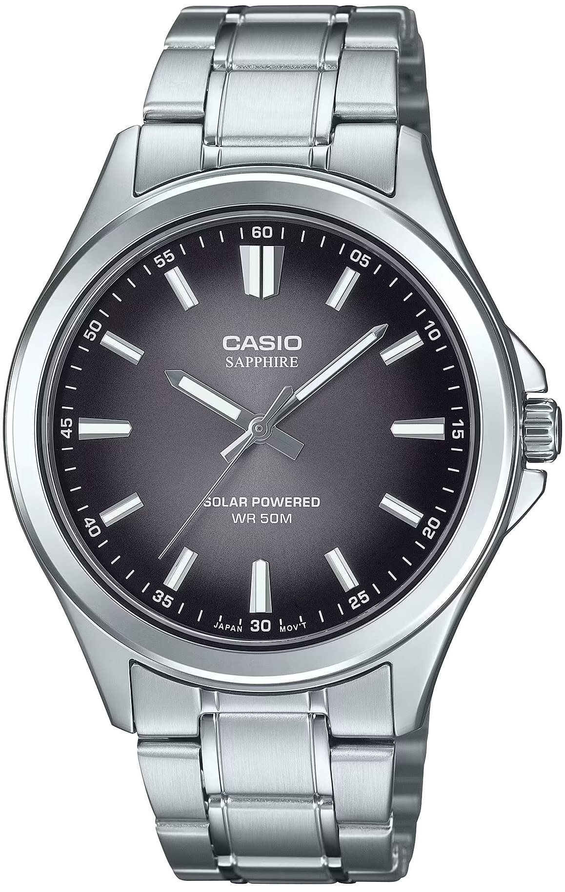 Мъжки аналогов часовник Casio Sapphire Solar - MTS-RS100D-1AVDF