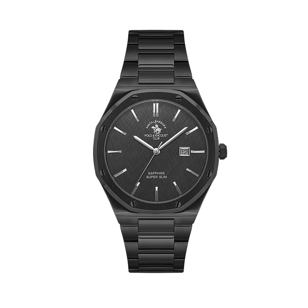 Santa Barbara Polo Noble - Ceas Barbatesc Quartz Negru SB.1.10673.6