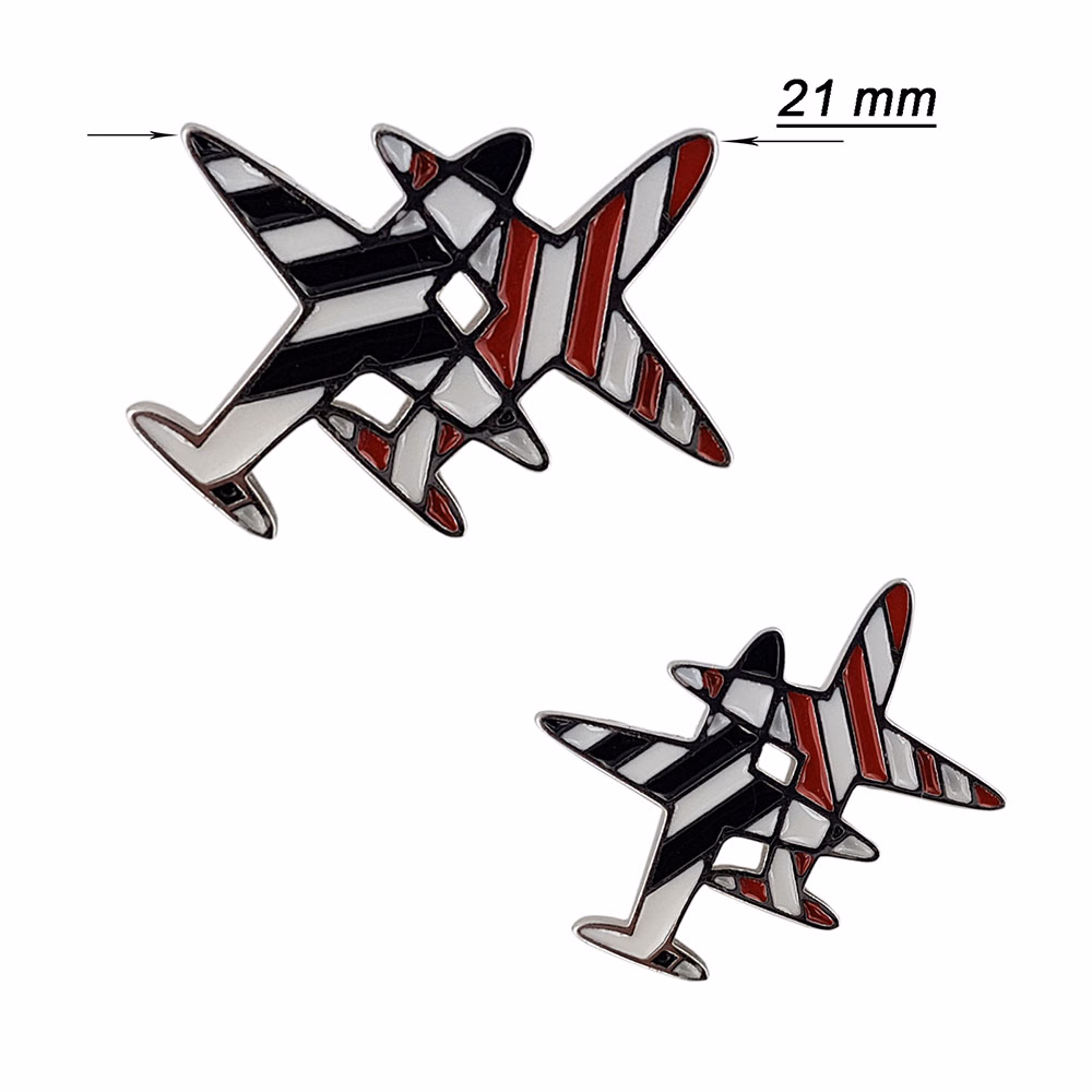 Brosa argint avioane colorate Planes
