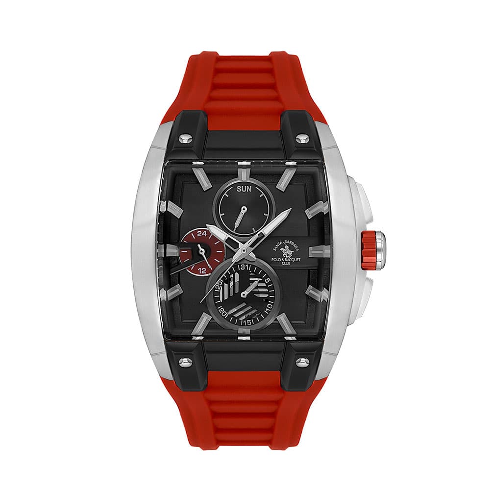 Santa Barbara Polo Prive - Ceas Barbatesc Quartz Rosu SB.7.10002.2
