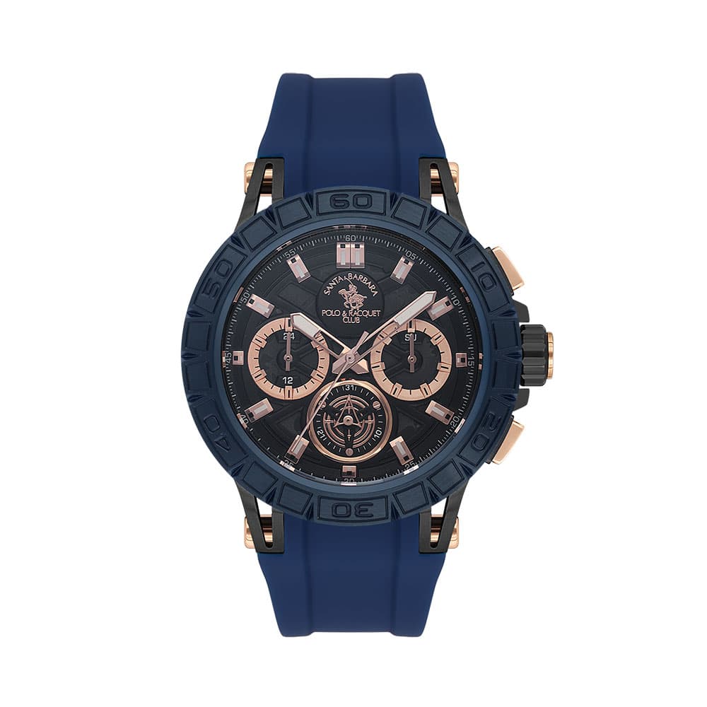 Santa Barbara Polo Prive - Ceas Barbatesc Quartz Bleumarin SB.5.10004.4