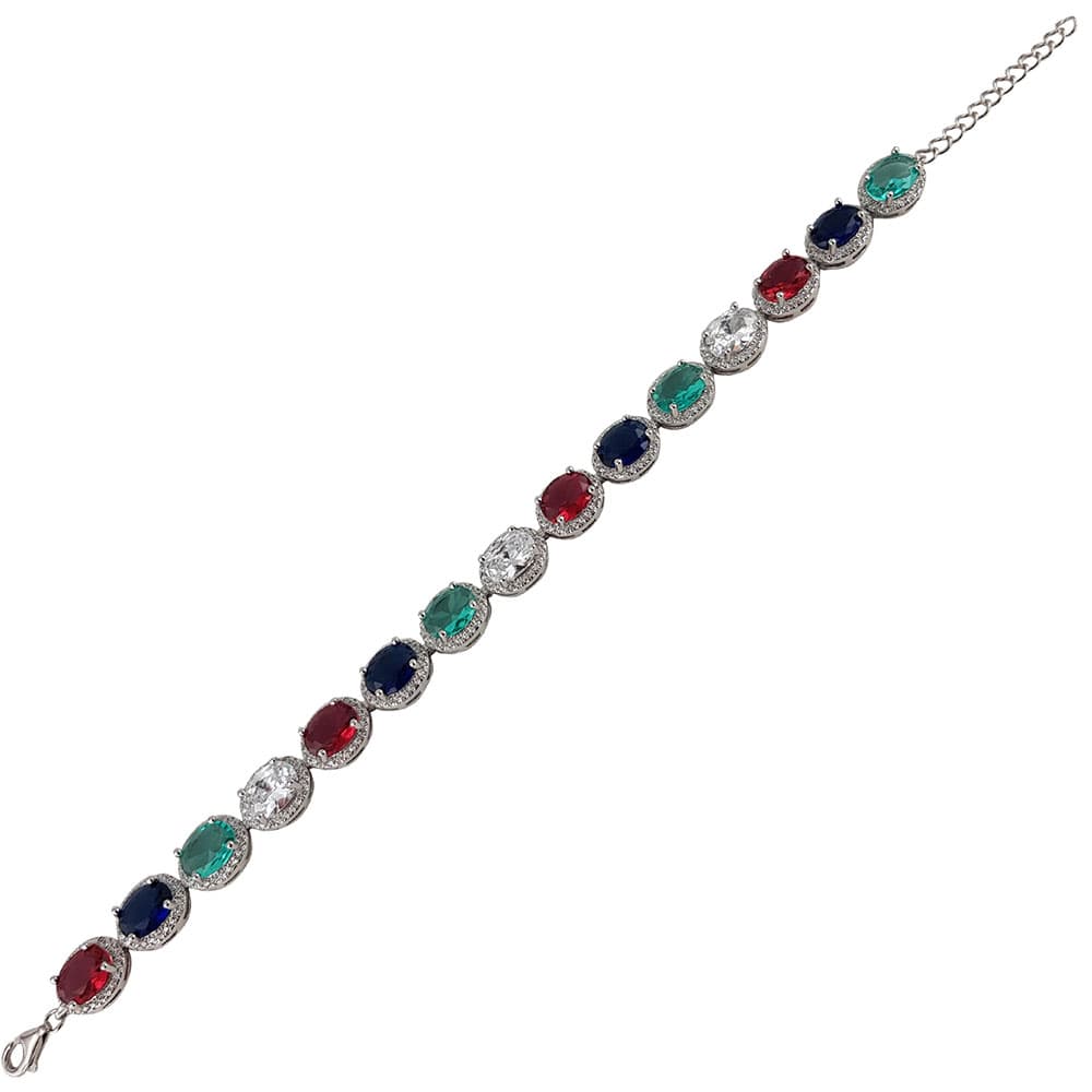 Bratara argint eleganta multicolora Thia