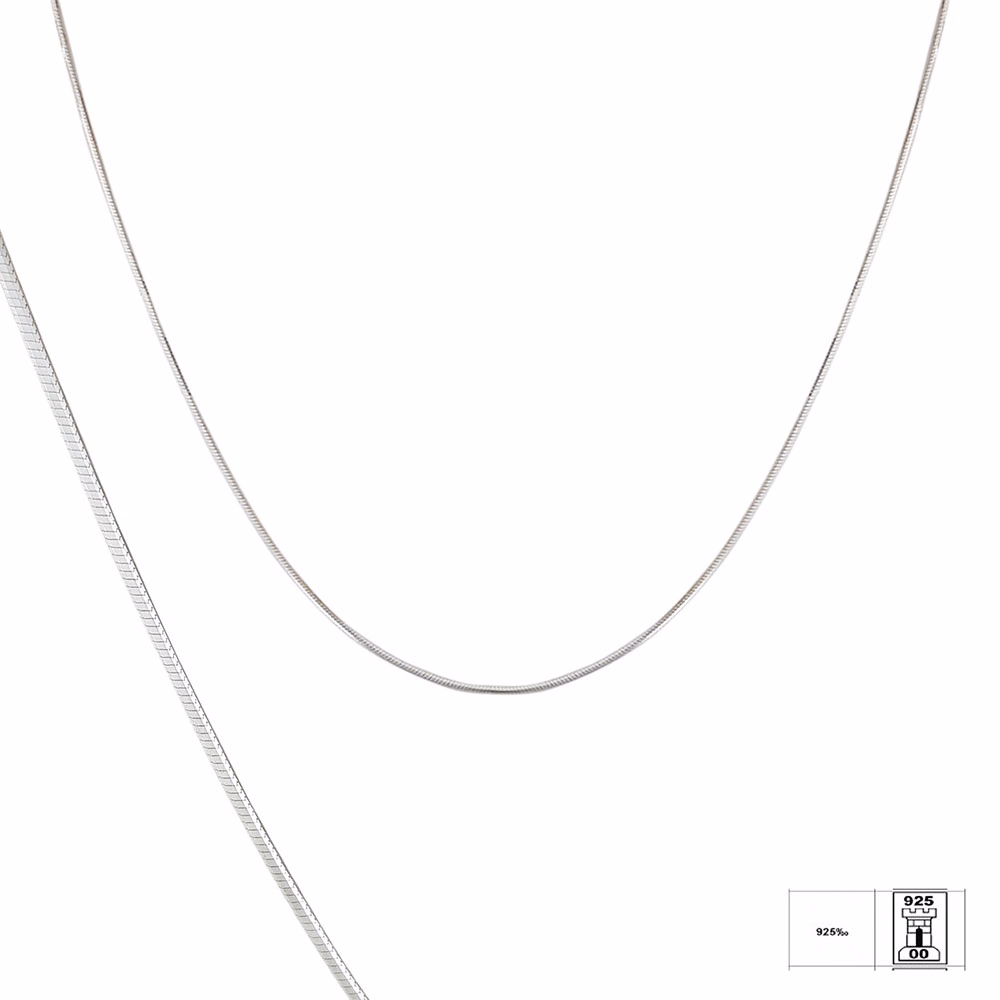 Lant argint simplu 50 cm Lia