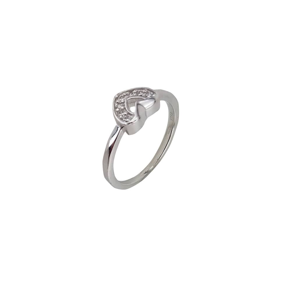 Inel argint inima zirconii Dila marimea 52