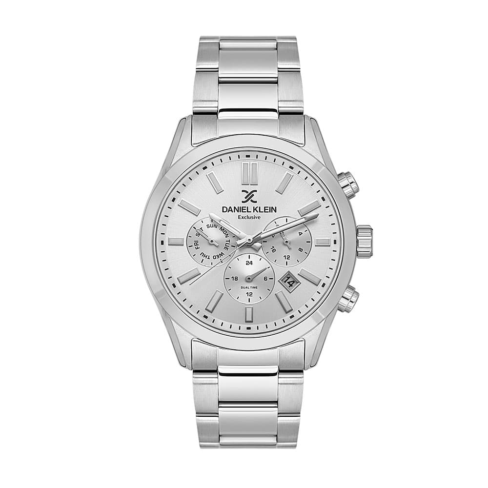 Daniel Klein Exclusive - Ceas Barbatesc Quartz Argintiu DK.1.14213.1