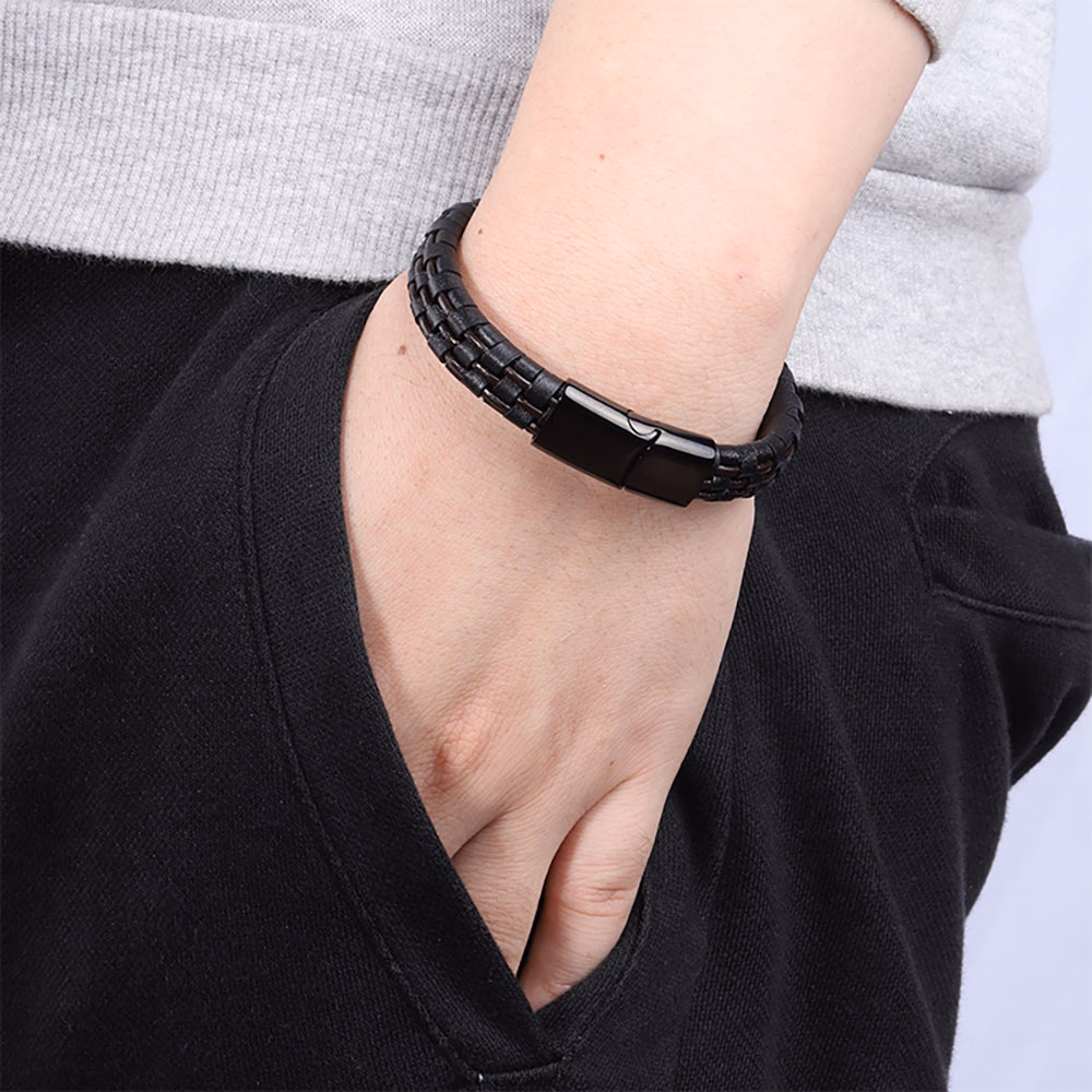 Bratara Neagra Thia Jewelry S. Steel Barbati