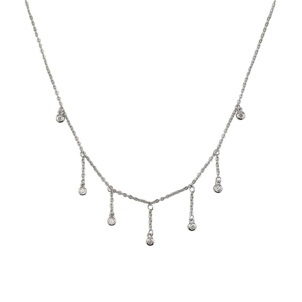 Lant argint elegant cu zirconii Eve