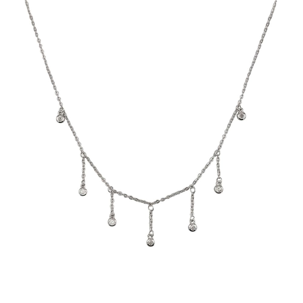 Lant argint elegant cu zirconii Eve