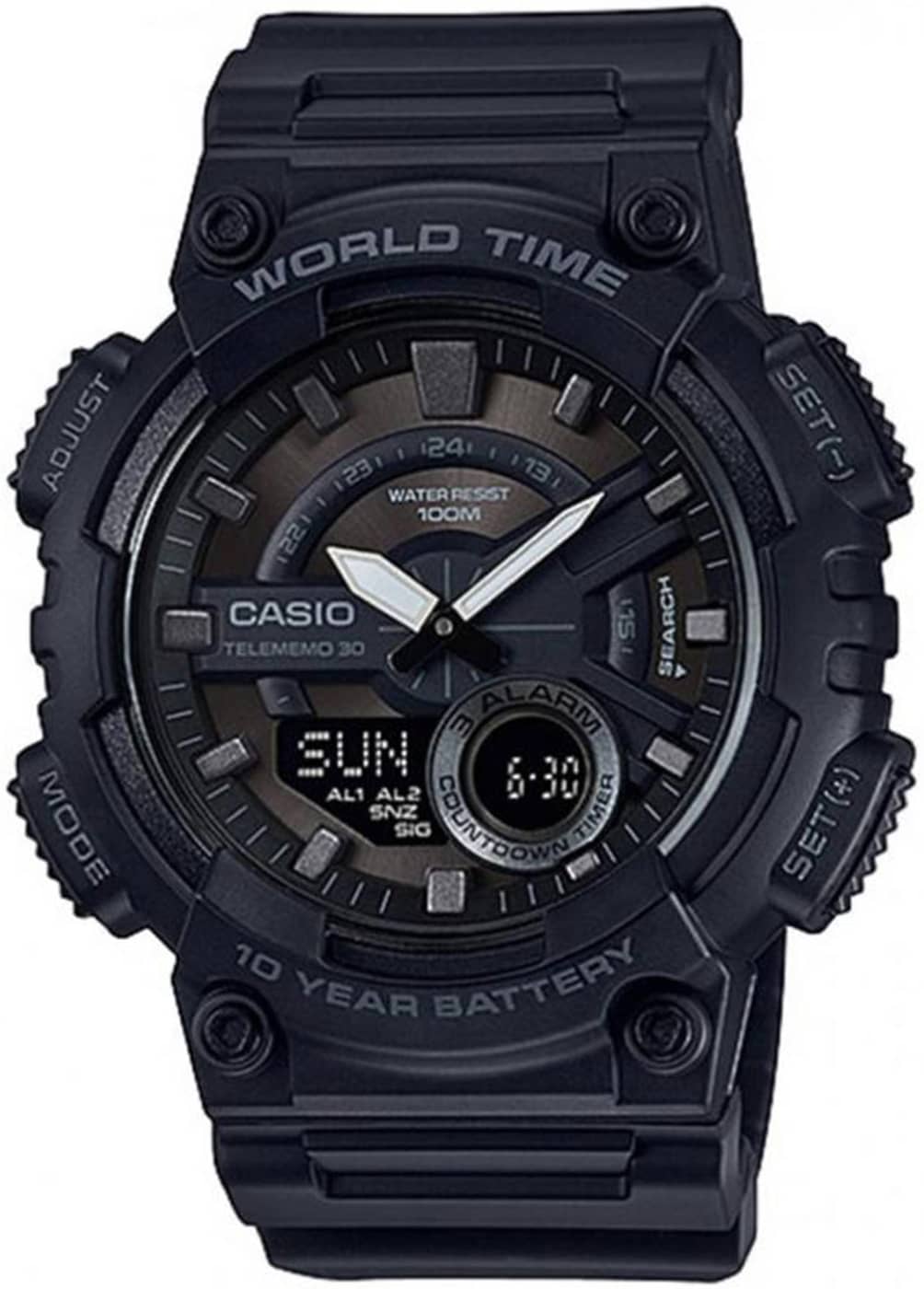 Мъжки дигитален часовник Casio - AEQ-110W-1BVDF