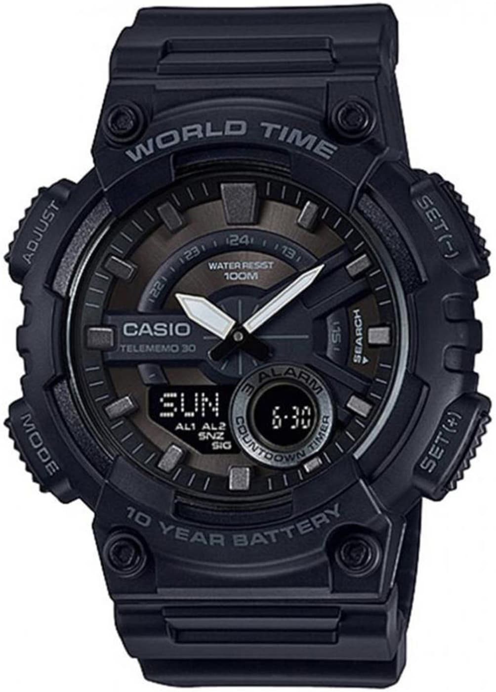 Мъжки дигитален часовник Casio - AEQ-110W-1BVDF