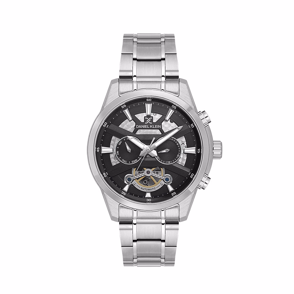Daniel Klein Skeleton - Ceas Barbatesc Automatic Argintiu DK.1.14015.1