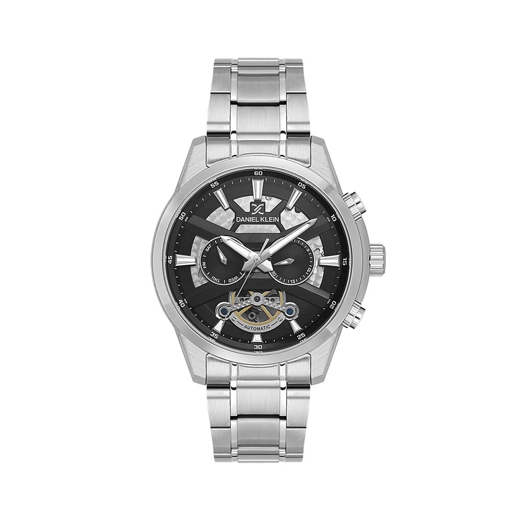 Daniel Klein Skeleton - Ceas Barbatesc Automatic Argintiu DK.1.14015.1