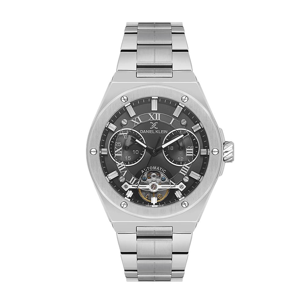 Daniel Klein Skeleton - Ceas Barbatesc Automatic Argintiu DK.1.14280-2