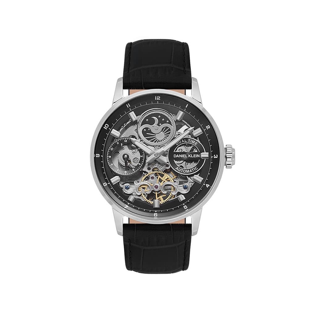 Daniel Klein Skeleton - Ceas Barbatesc Automatic Negru DK.1.14013.1