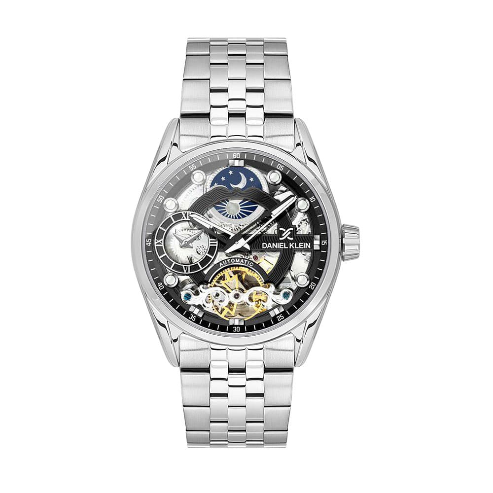 Daniel Klein Skeleton - Ceas Barbatesc Automatic Argintiu DK.1.13855.2