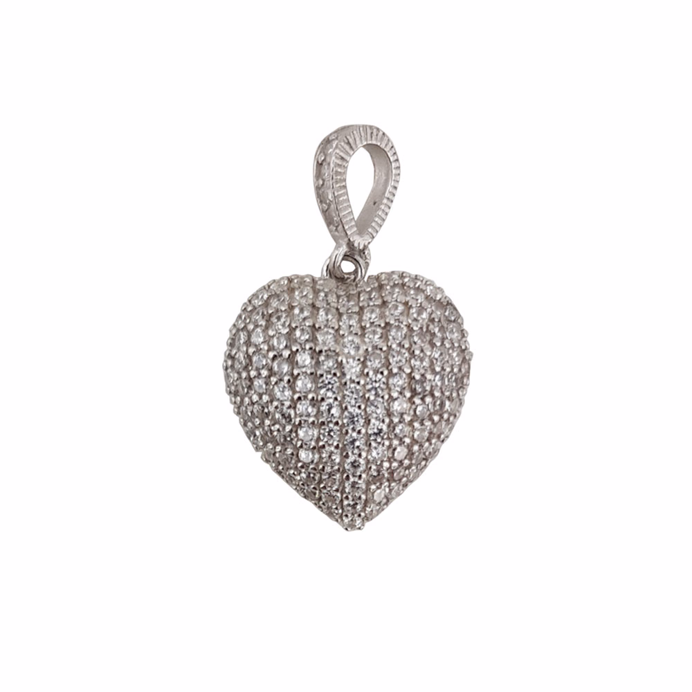 Pandantiv argint inima zirconii Stone