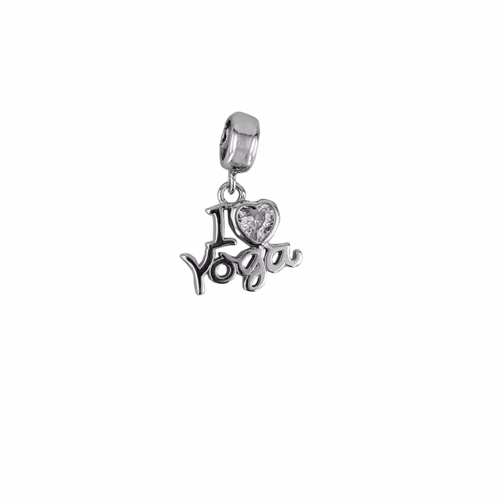 Talisman argint I love yoga