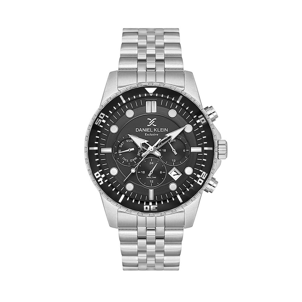 Daniel Klein Exclusive - Ceas Barbatesc Quartz Argintiu DK.1.14233.1
