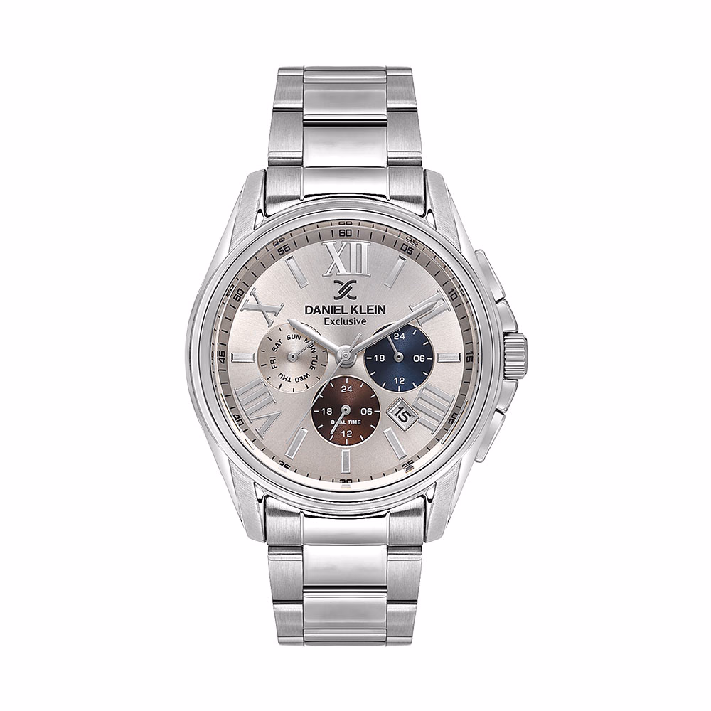 Daniel Klein Exclusive - Ceas Barbatesc Quartz Argintiu DK.1.14222.4