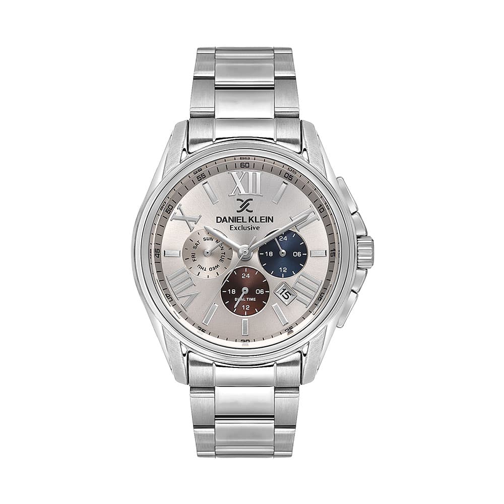 Daniel Klein Exclusive - Ceas Barbatesc Quartz Argintiu DK.1.14222.4