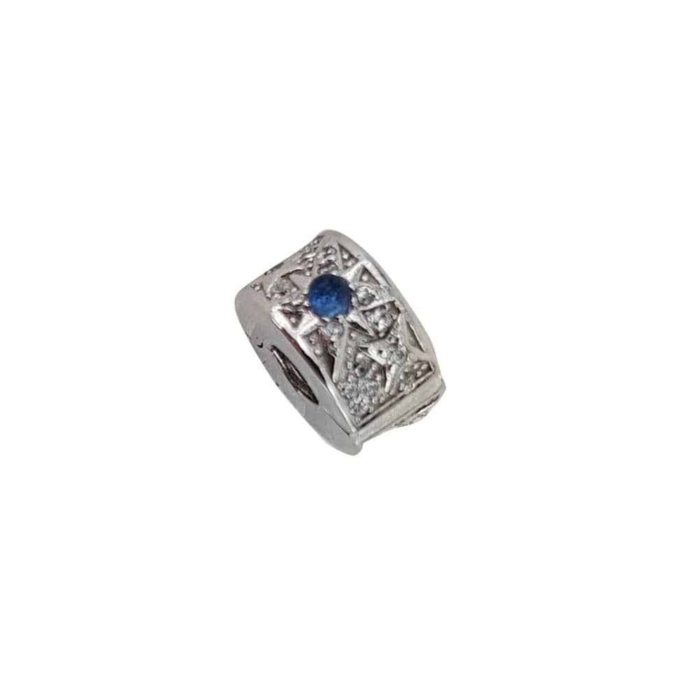 Talisman argint opritor zirconiu albastru
