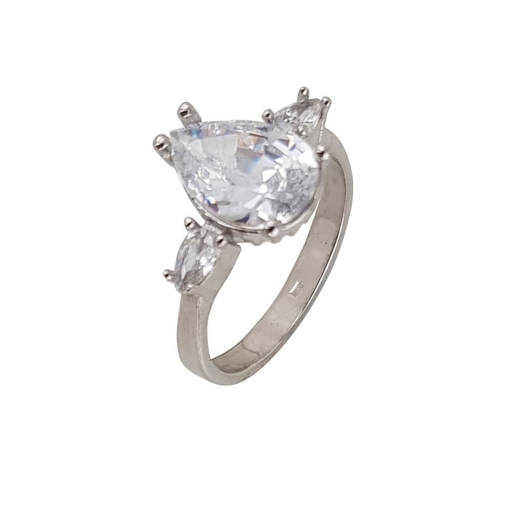 Inel argint lacrima zirconii Thia marimea 58