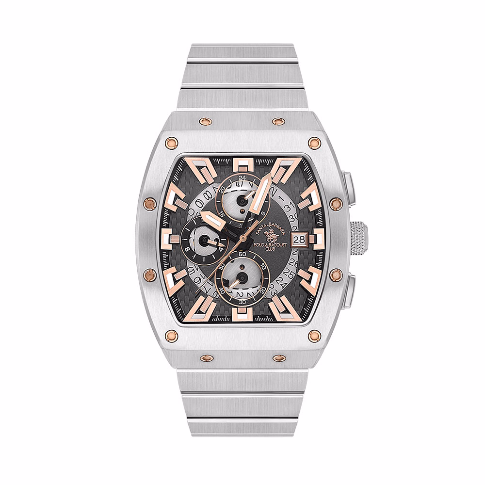 Santa Barbara Polo Luxury - Ceas Barbatesc Quartz Argintiu SB.1.10587.5