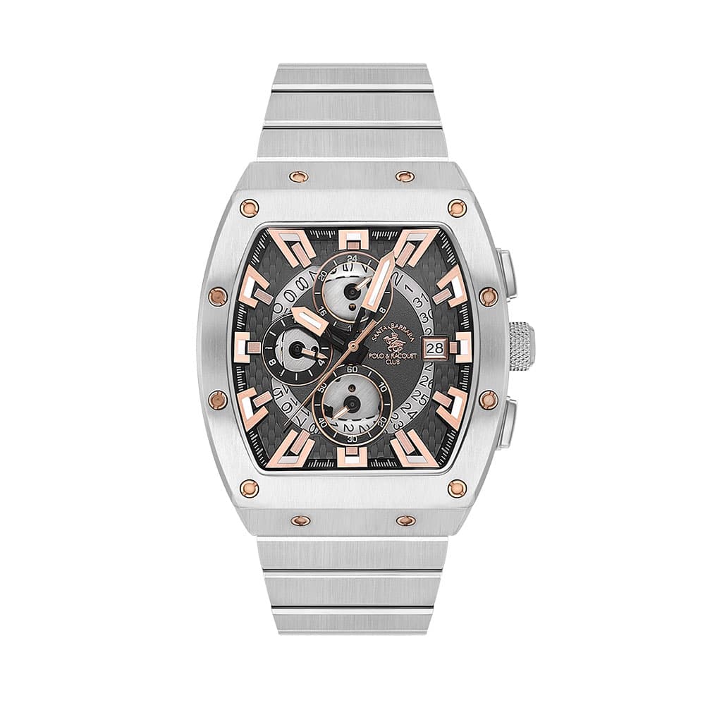 Santa Barbara Polo Luxury - Ceas Barbatesc Quartz Argintiu SB.1.10587.5