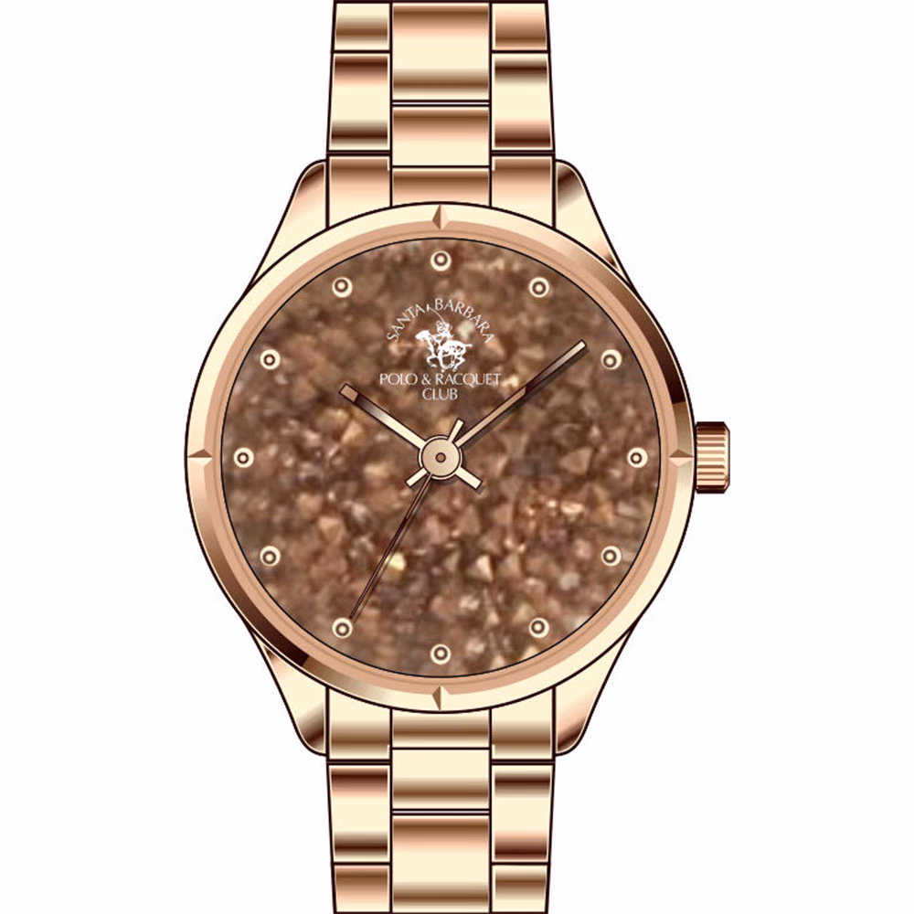 Santa Barbara Polo Unique - Ceas Dama Quartz Auriu Rose SB.2.10001.3